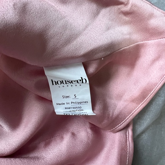 HOUSE OF CB 'Jasmine' Rose Pink Draped Strapless Corset Dress - Picture 10 of 13